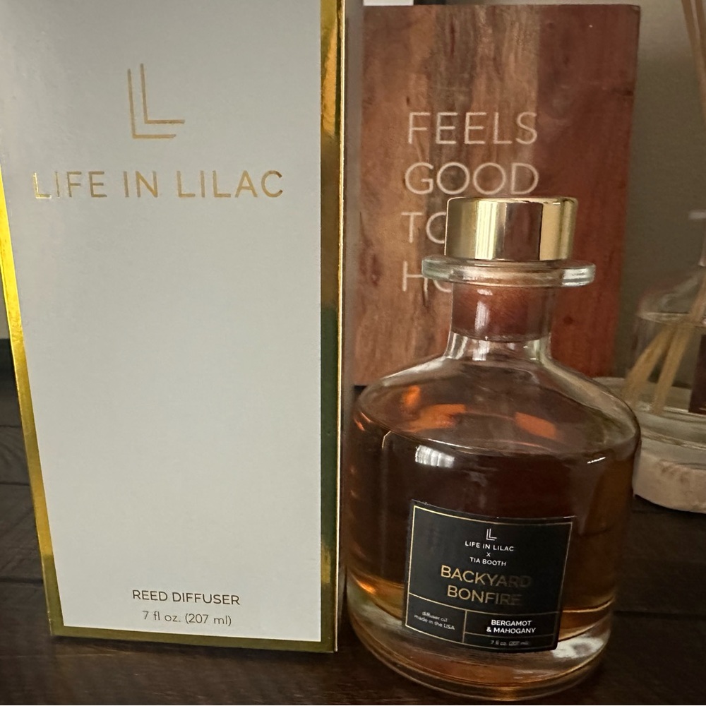 Brand new in box, Life in Lilac diffuser - Backyard Bonfire by Tia Booth